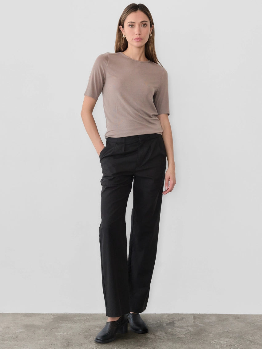 Sheer Knit Short Sleeve Top