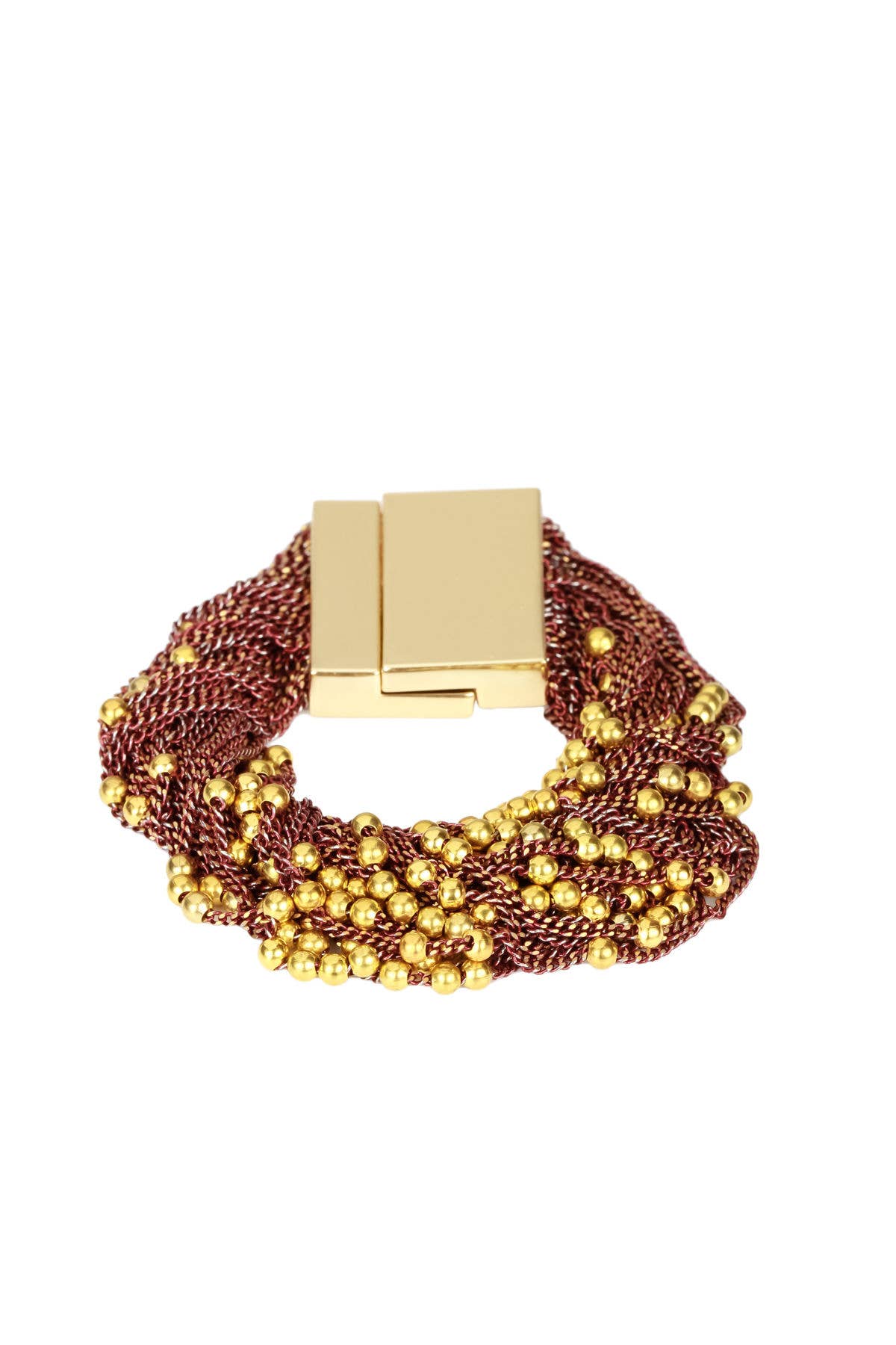 Beaded Chain Magnetic Clasp Bracelet