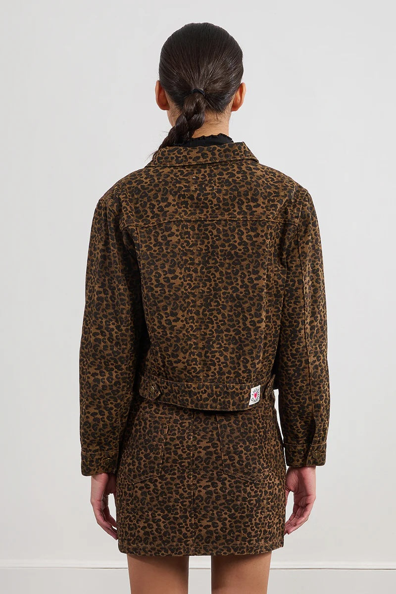 Leopard Jean Jacket