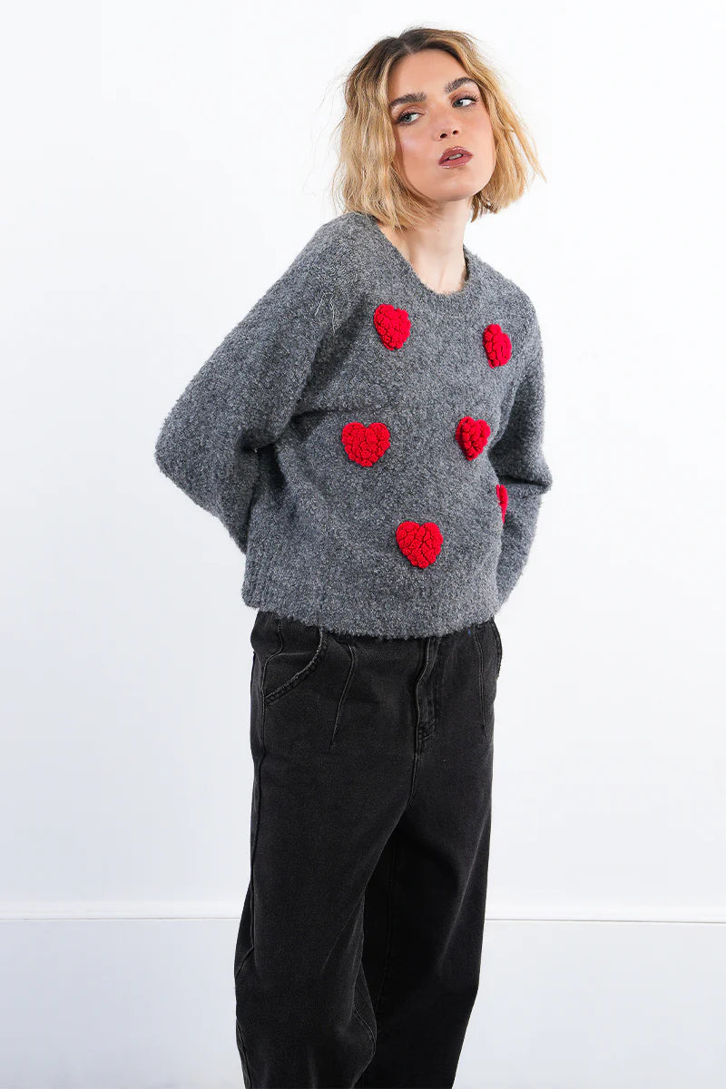 Crochet Heart Sweater