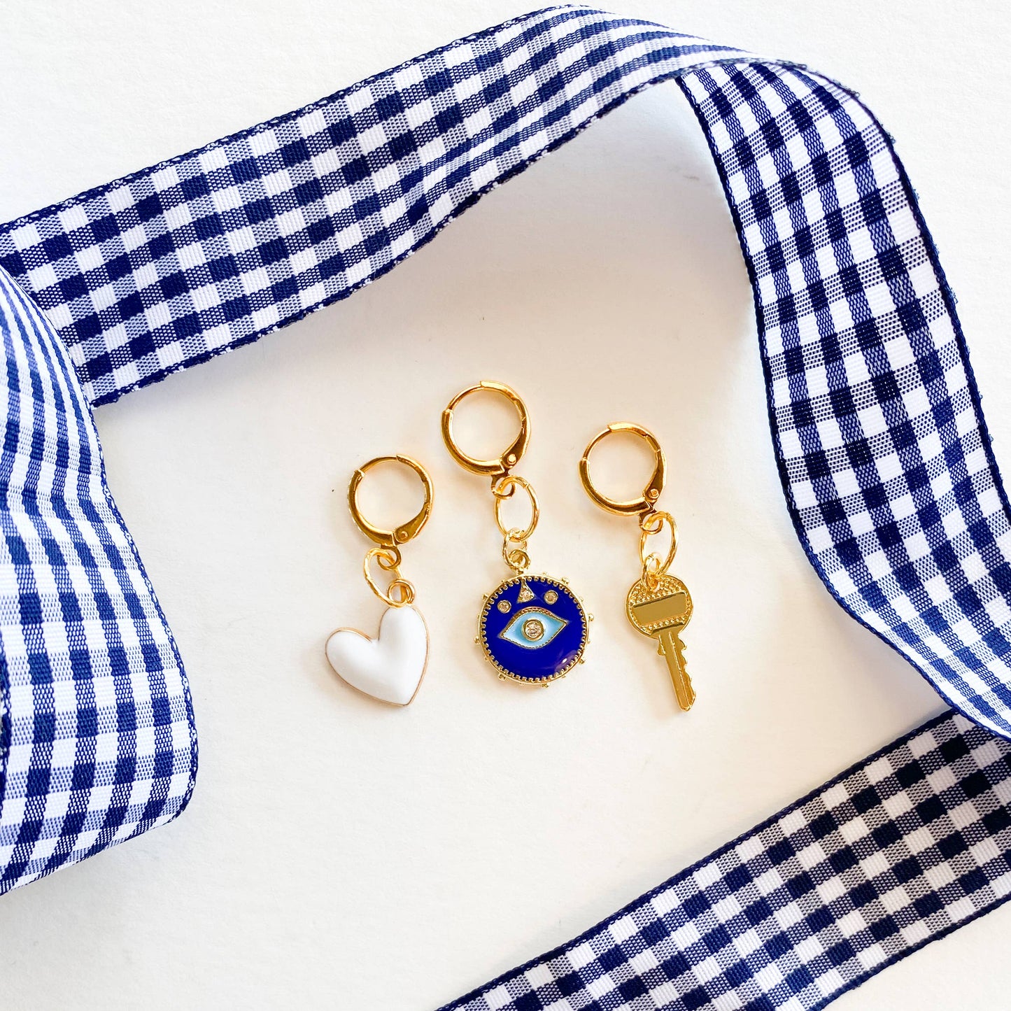 Gingham Shoe Charms and Lace Sets