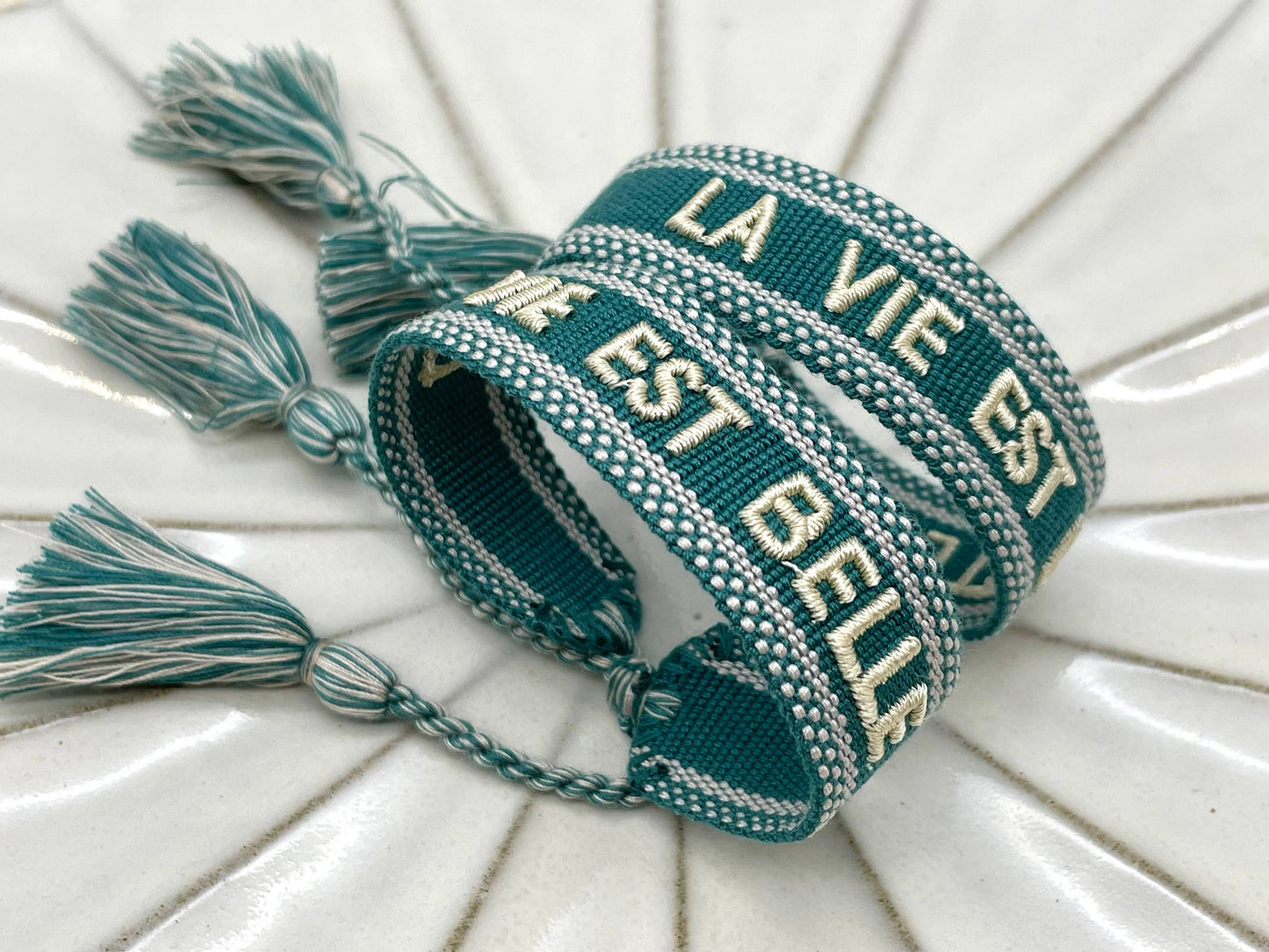 Woven Embroidered Statement Bracelets