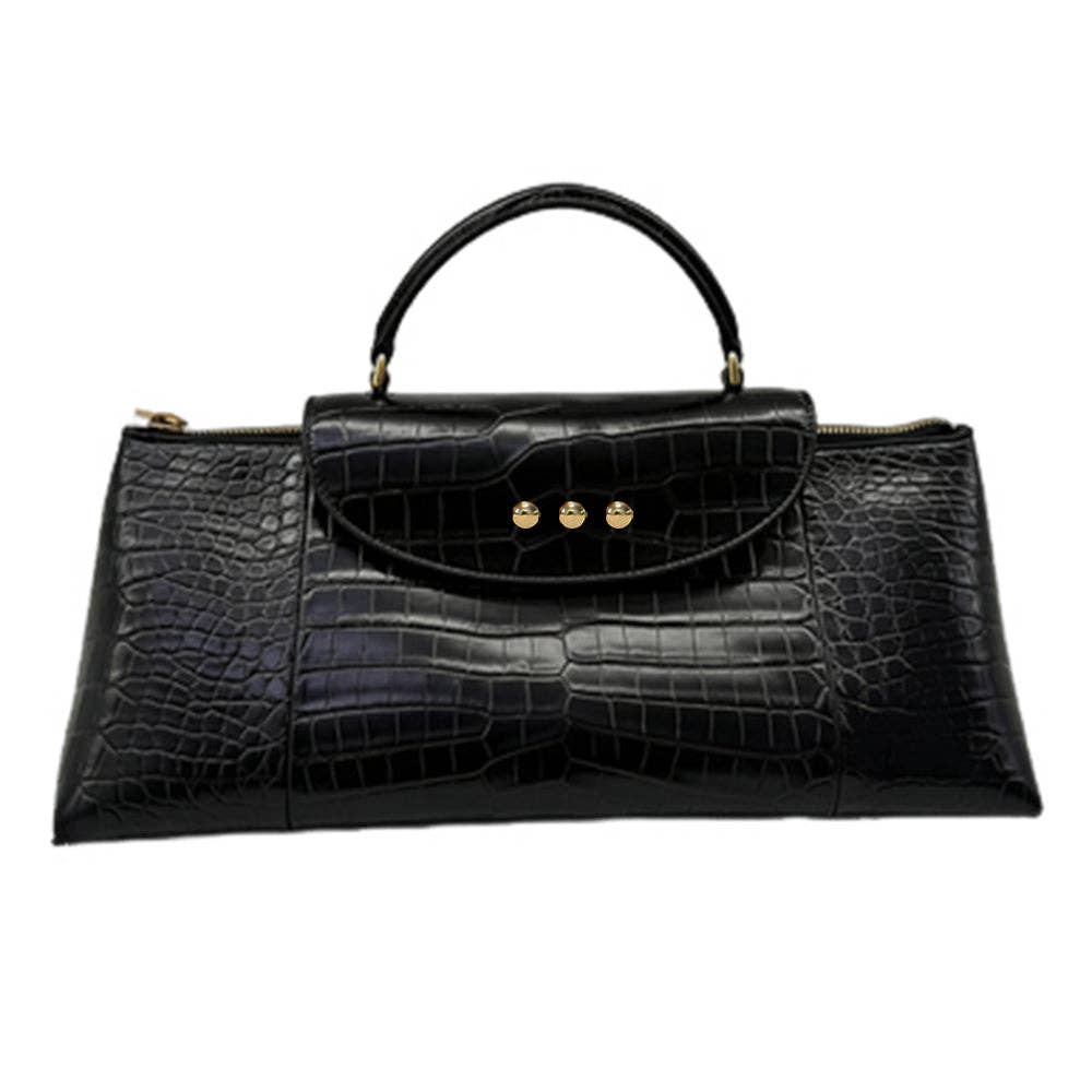 Elena Croc Embossed Crossbody