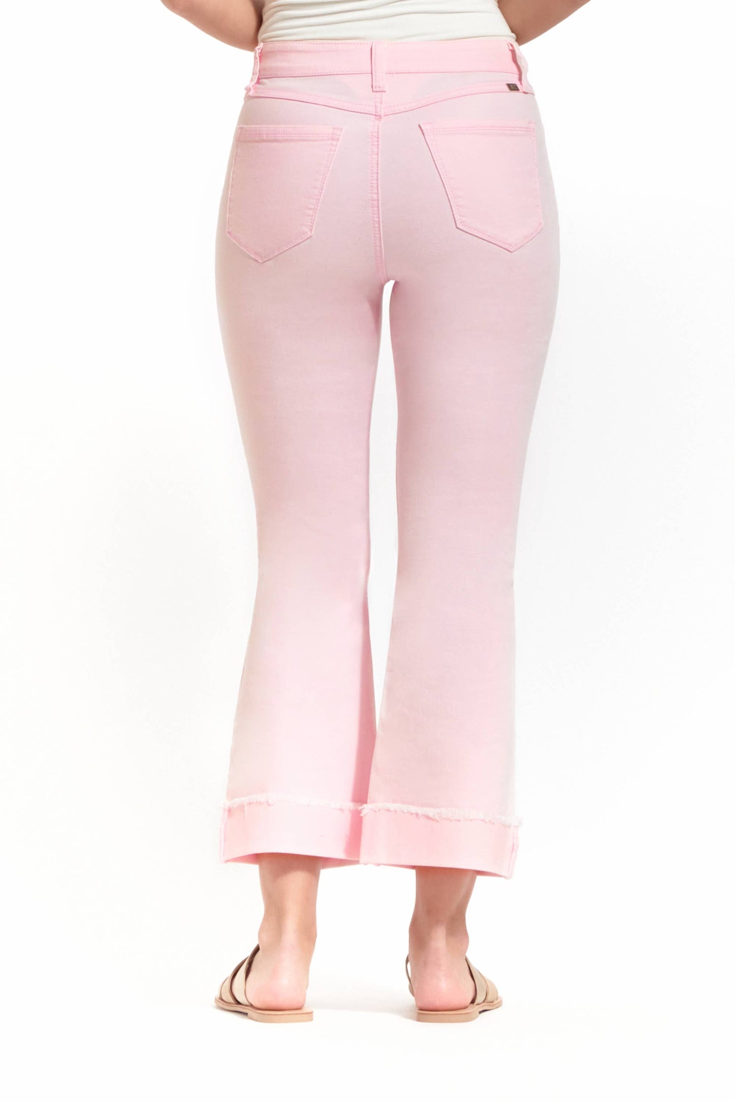 Luxe Cuffed Demi Boot Jeans in Pink