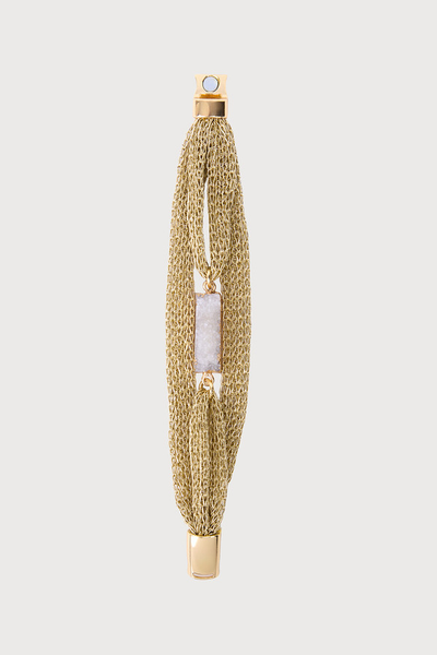 Natural Stone Gold Mesh Bracelet