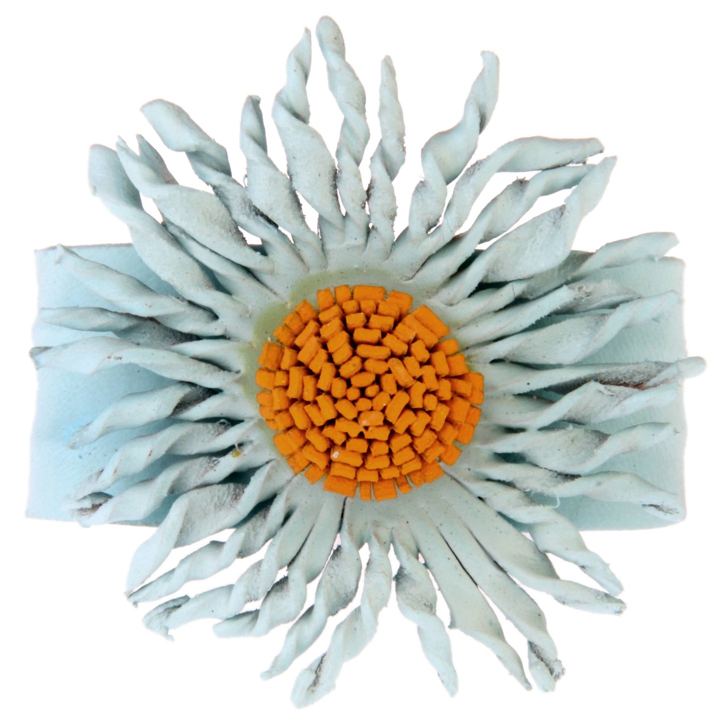 Leather Sunflower Cuff Bracelet