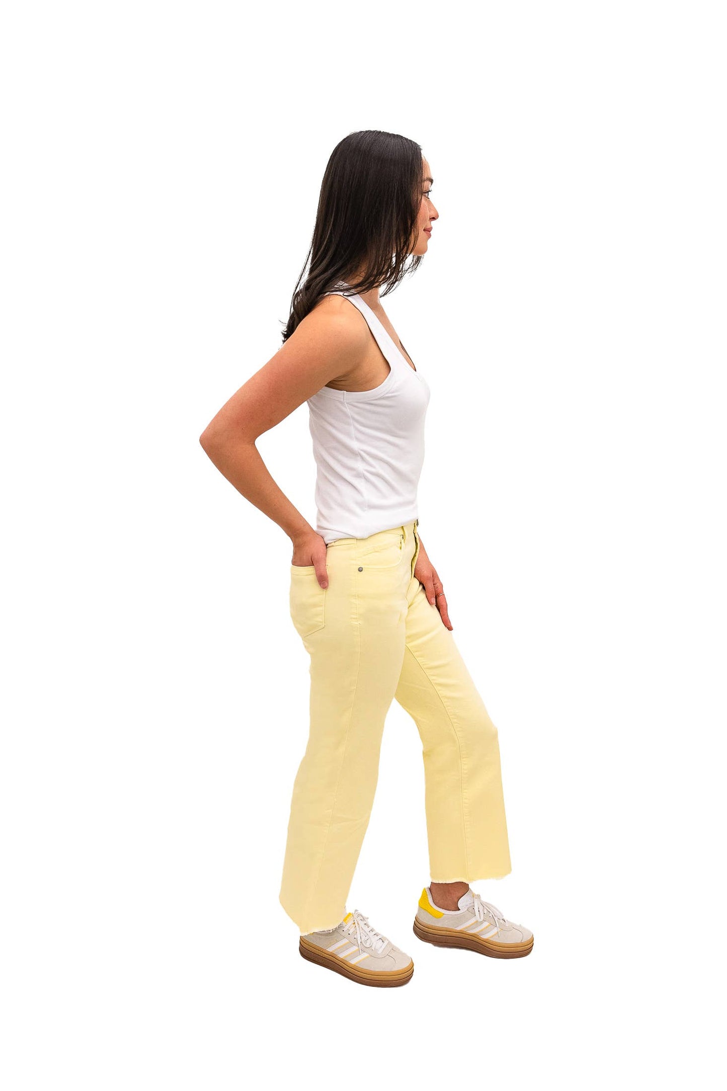 Luxe Demi Boot Jeans in Yellow