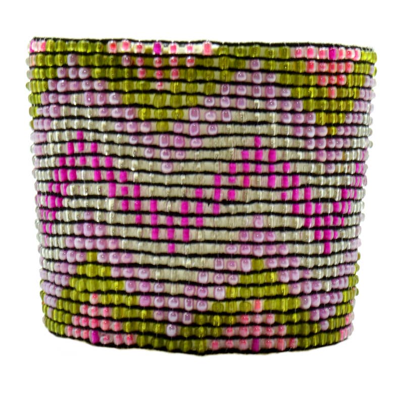 Chevron Seed Bead Stretch Bracelet | Medium
