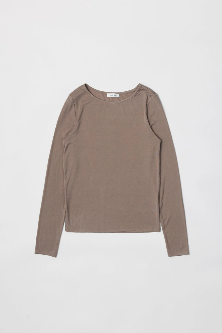 Sheer Knit Long Sleeve Top