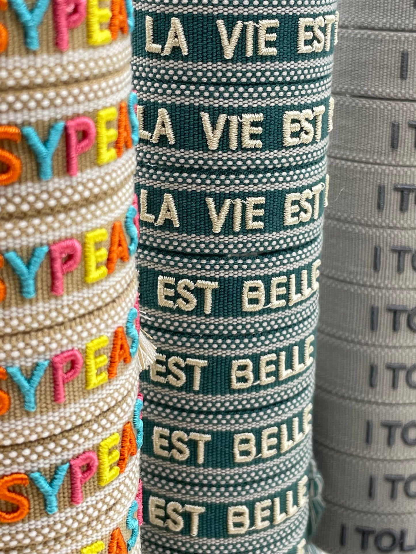 Woven Embroidered Statement Bracelets