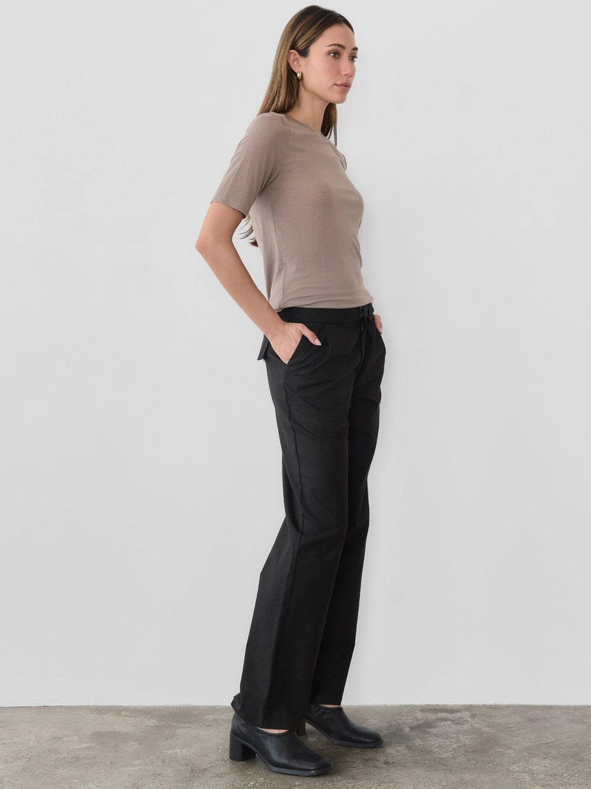 Sheer Knit Short Sleeve Top