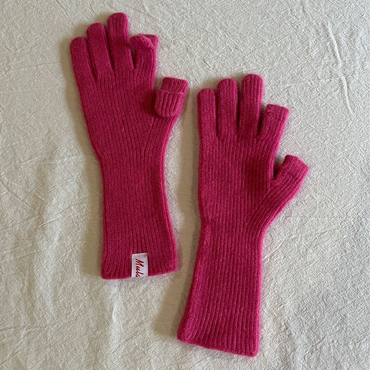 Knitted Wool Fingerless Gloves