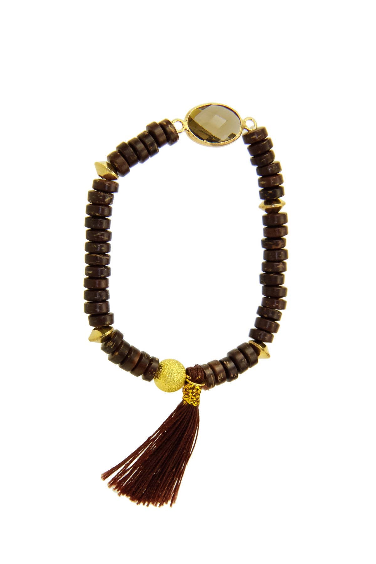 Coconut Beads Tassel Bracelet