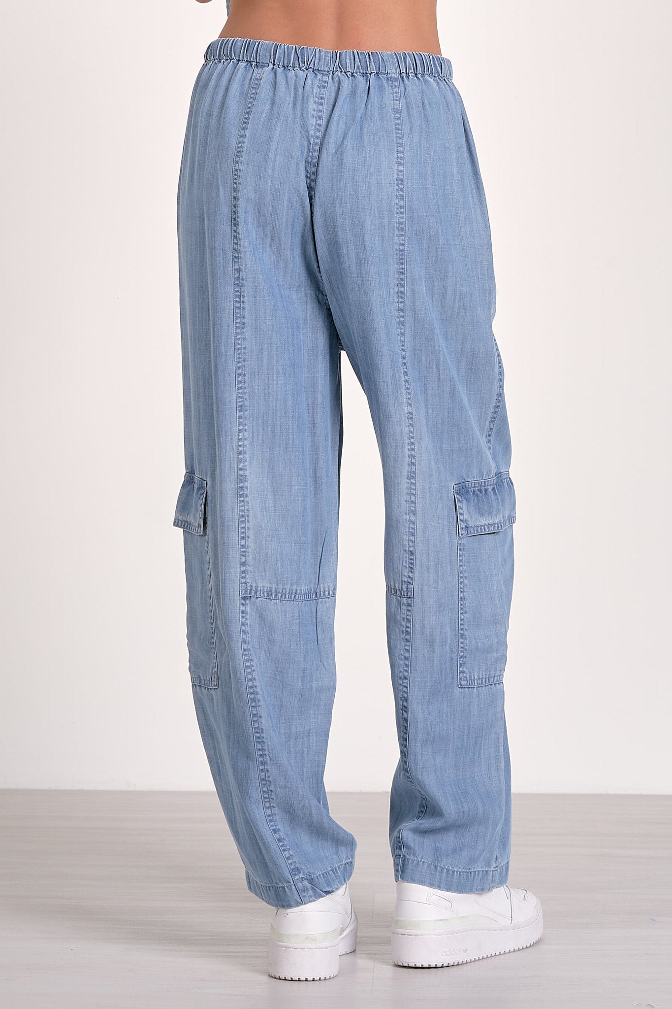 Chambray Cargo Pants
