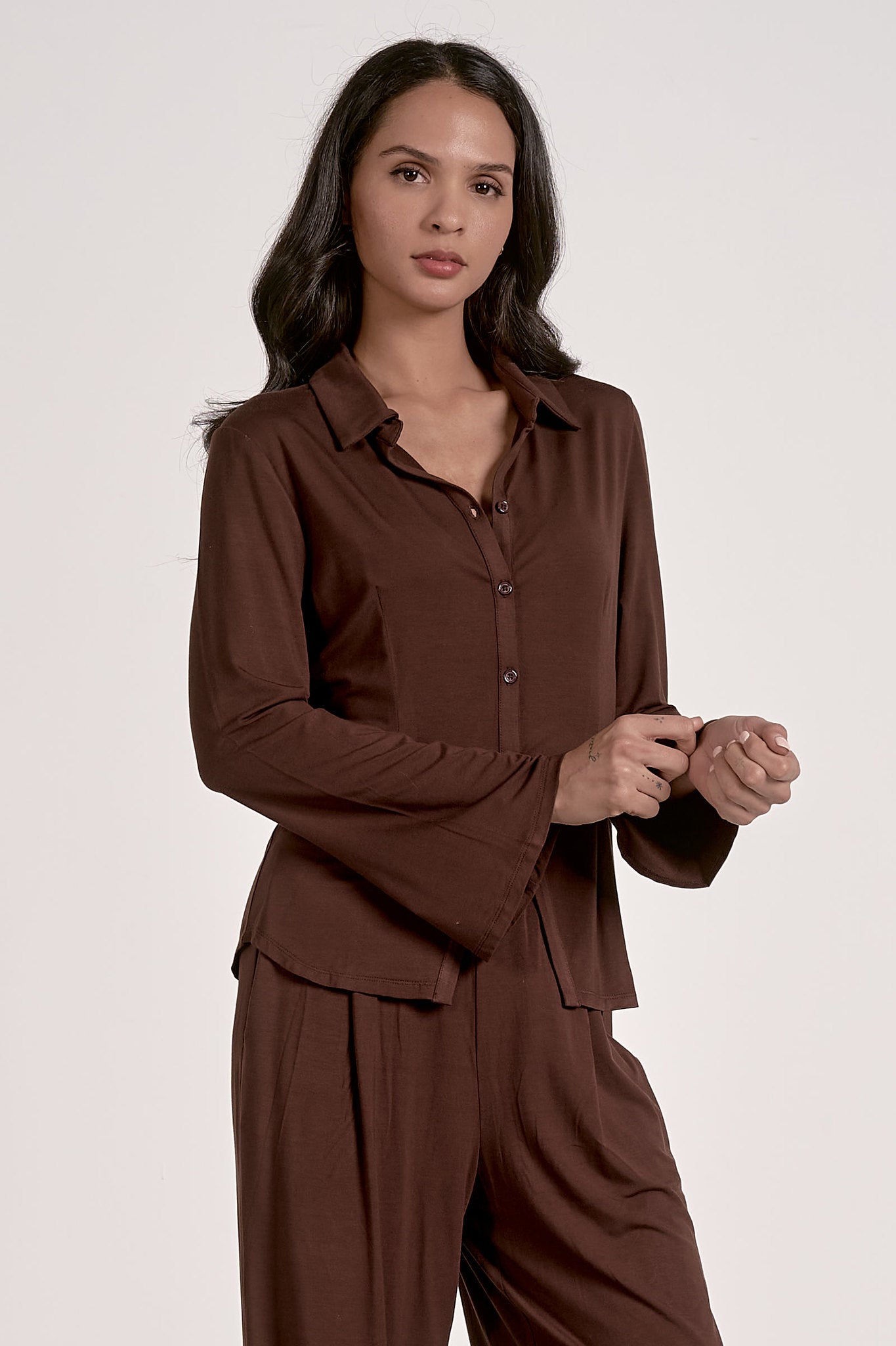 Button Down Lounge Shirt