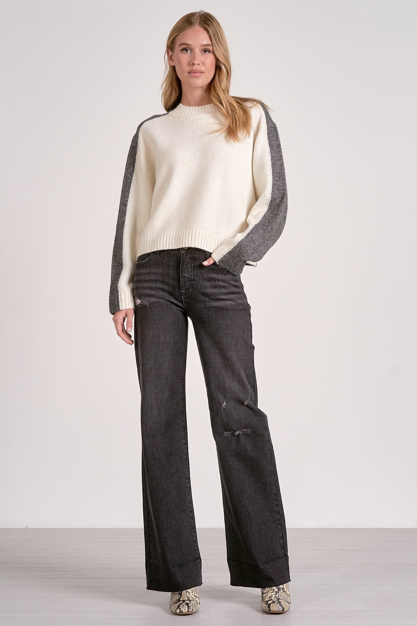 Front to Back Color Block Sweater