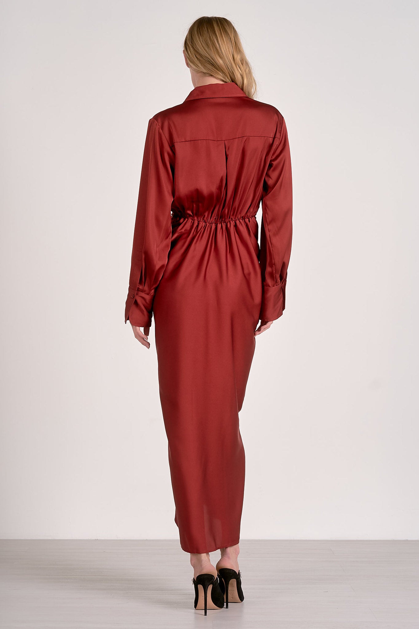 Tie Front Maxi Shirt Dress