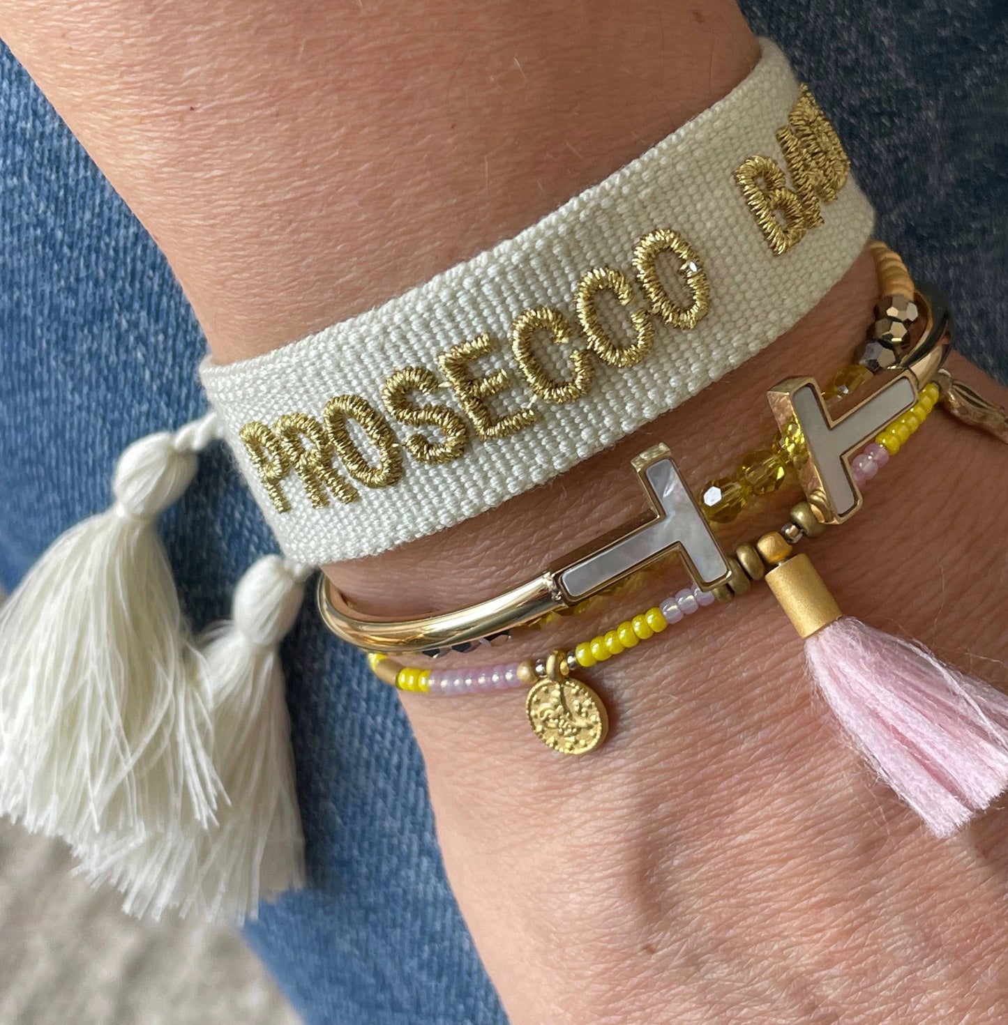 Woven Embroidered Statement Bracelets
