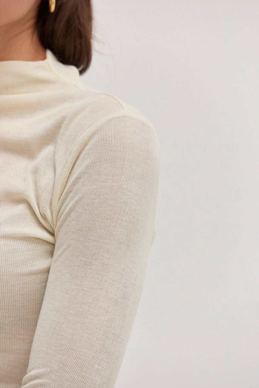Claire Long Sleeve Mock Neck Top