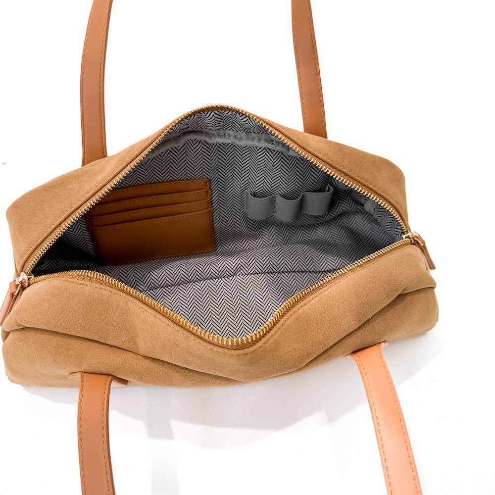 Sally Suede Shoulder Bag