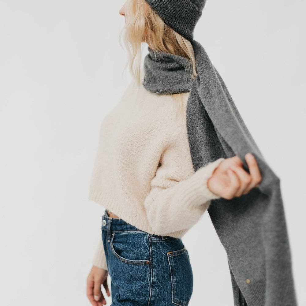 Cassidy Cashmere Wrap and Beanie Set