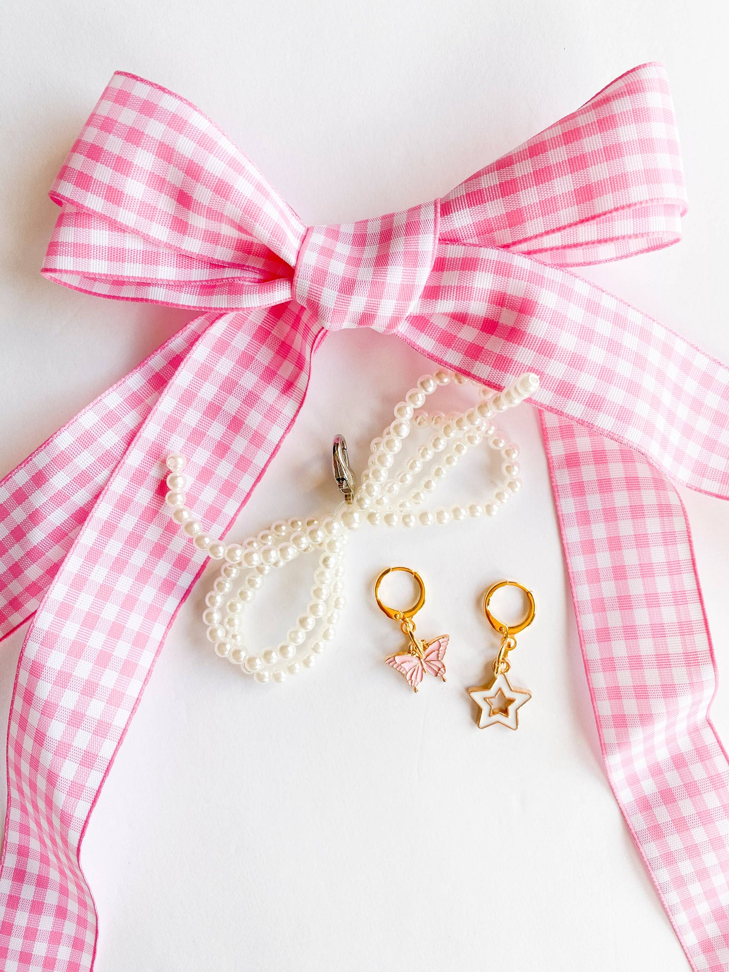 Gingham Shoe Charms and Lace Sets