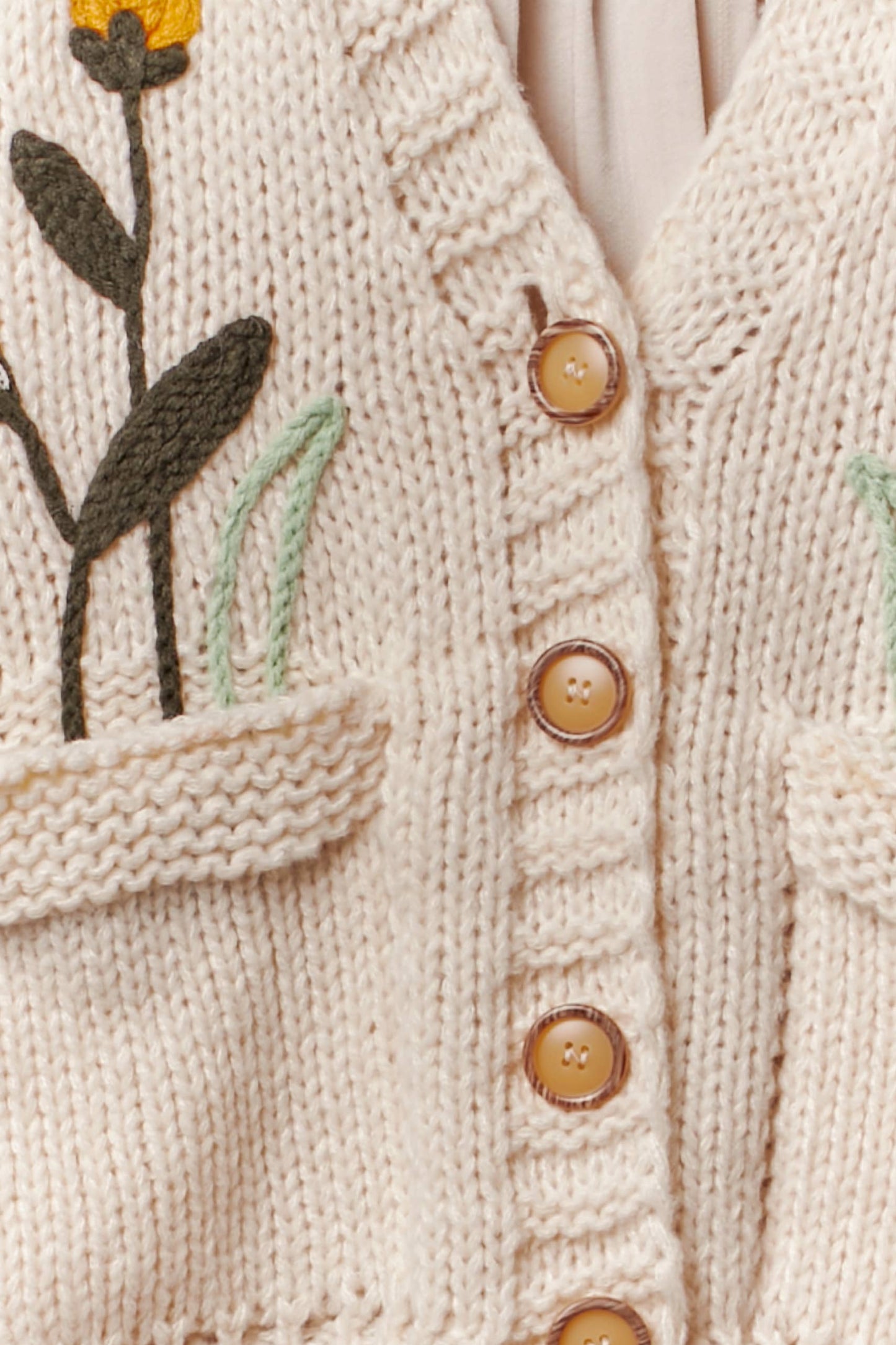 Flower Embroidered Cardigan