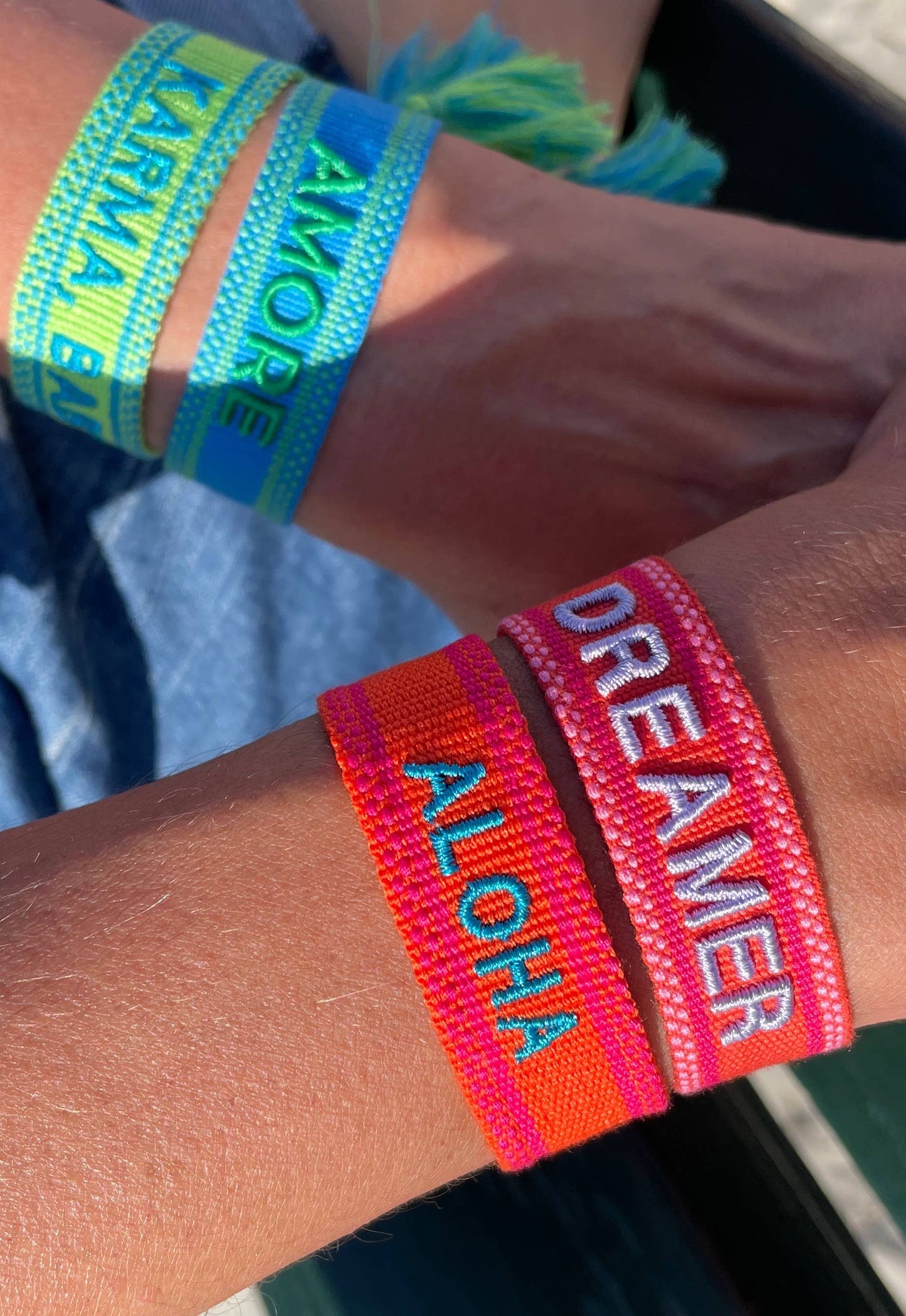 Woven Embroidered Statement Bracelets