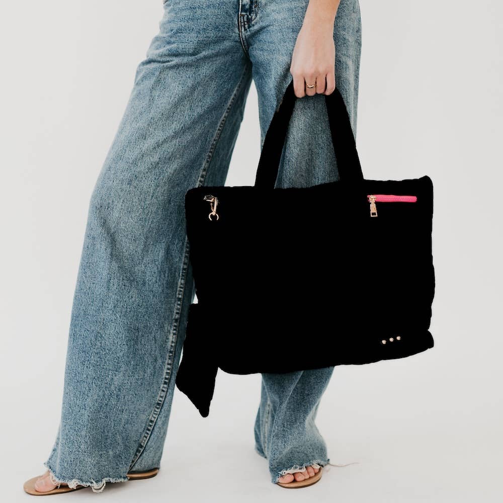 Presley Puffer Quilted Tote Bag With Pouch