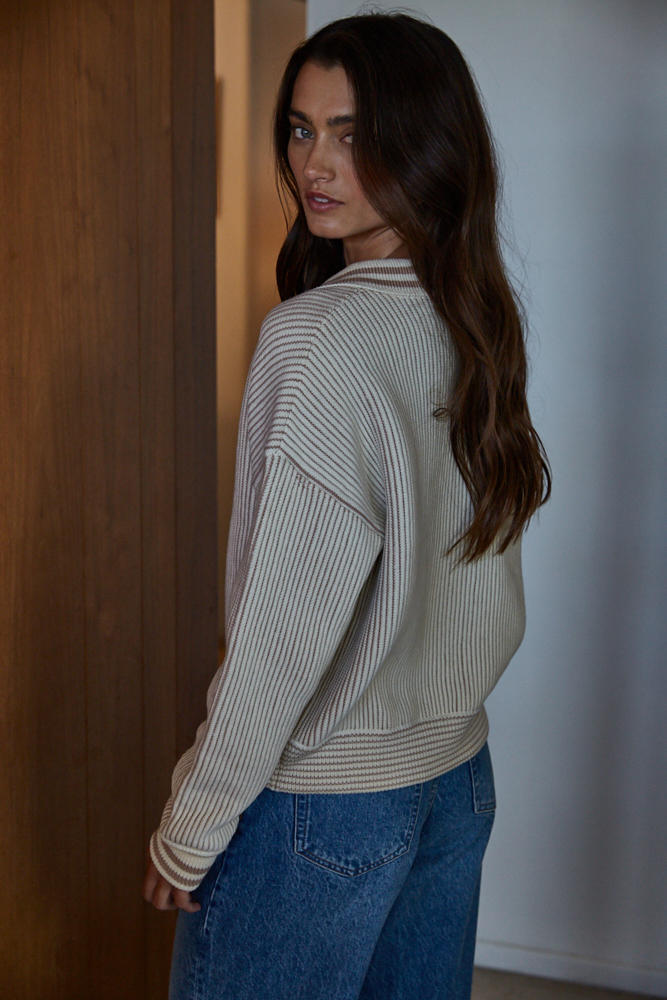 Windsor Ribbed Polo Sweater
