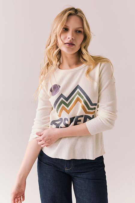 Aspen Graphic Waffle Top