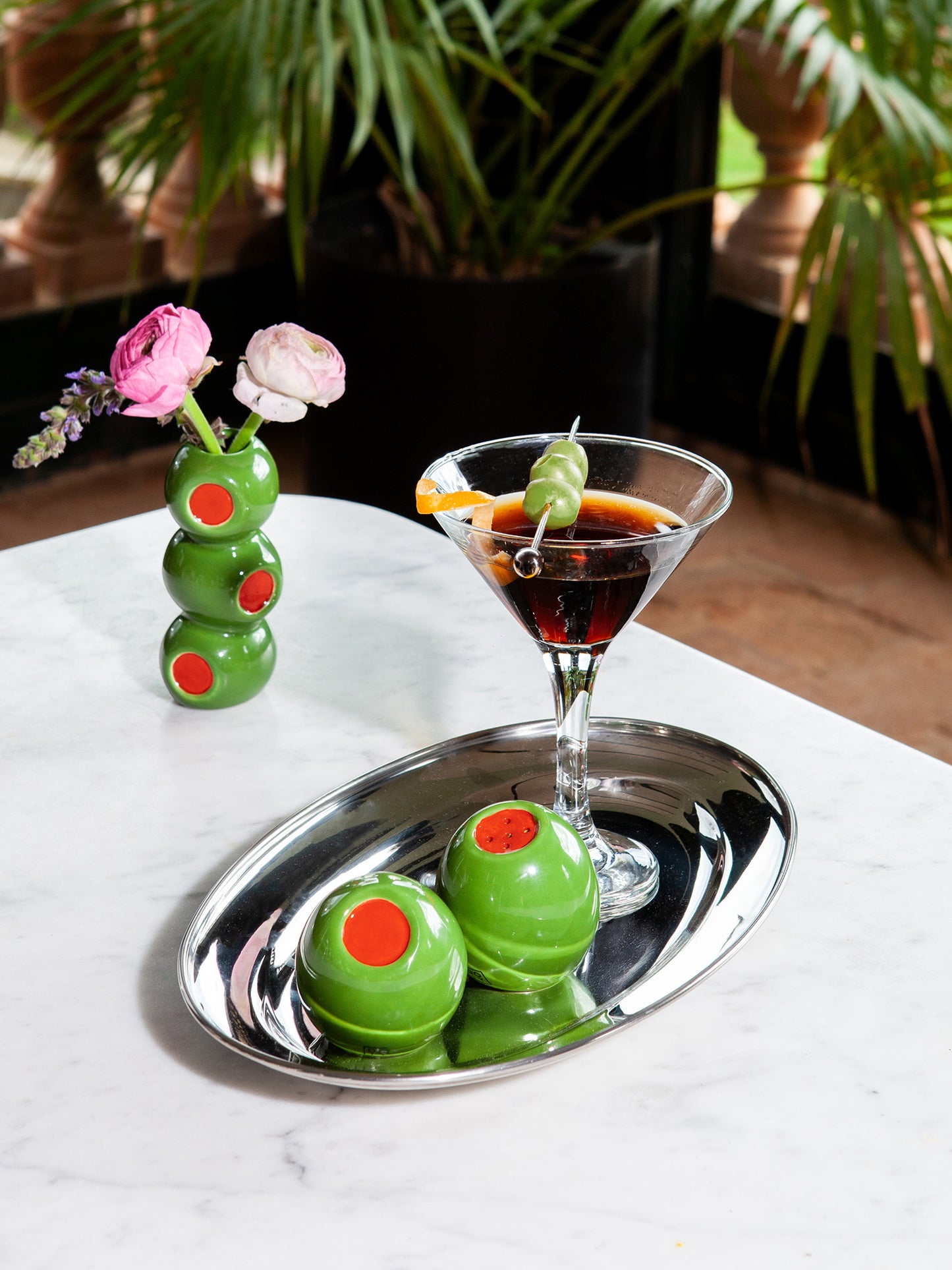 Olive Salt & Pepper Shakers
