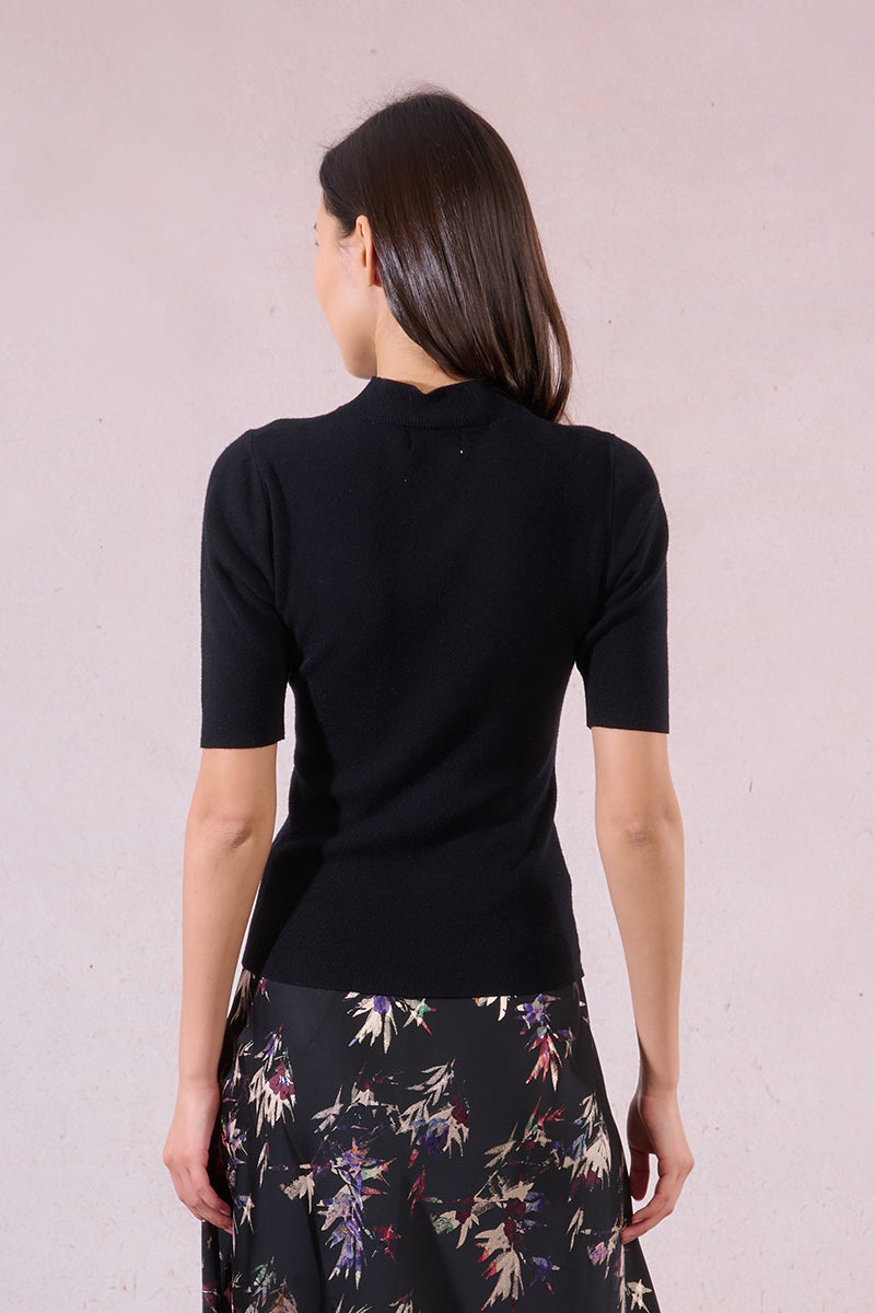 Knit Short Sleeve Sweater
