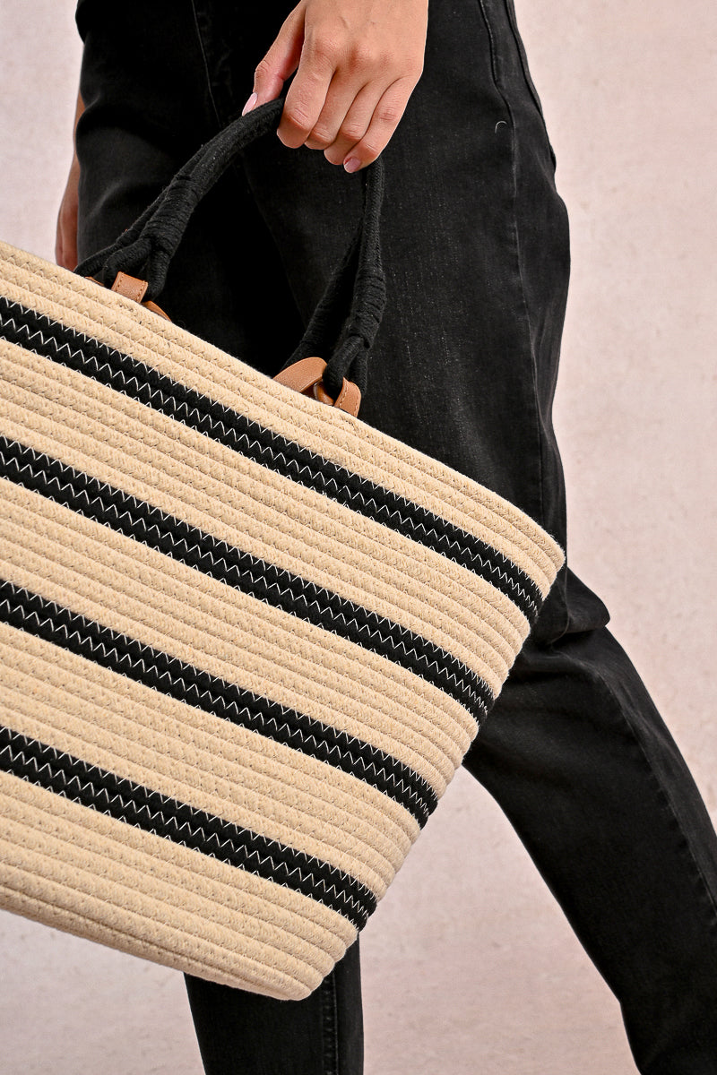 Woven Striped Bag