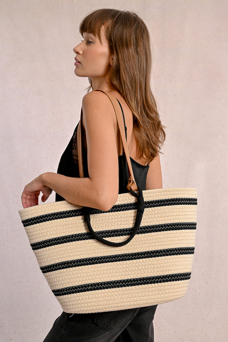 Woven Striped Bag