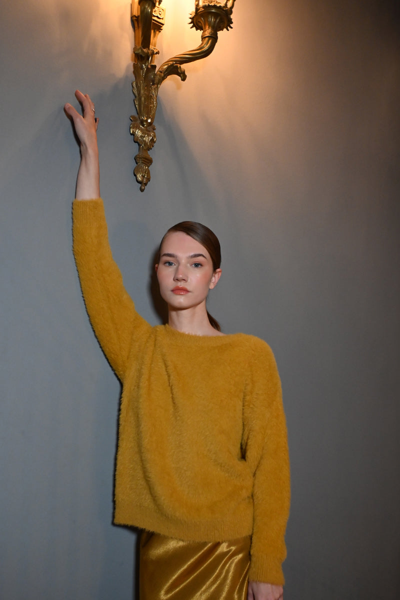 Saffron Fuzzy Sweater