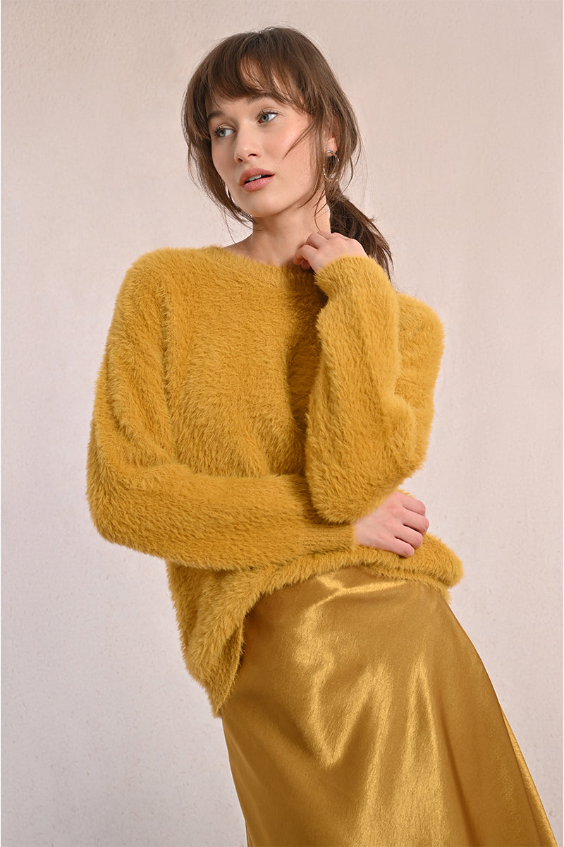 Saffron Fuzzy Sweater