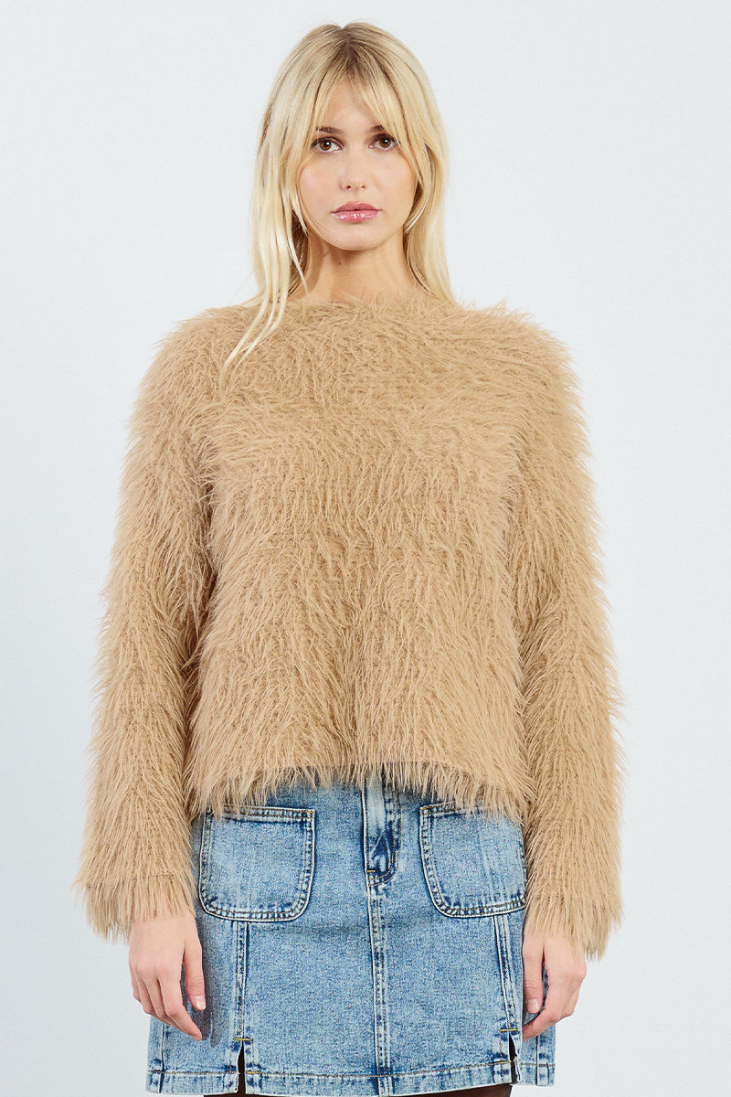 Beige Fuzzy Sweater