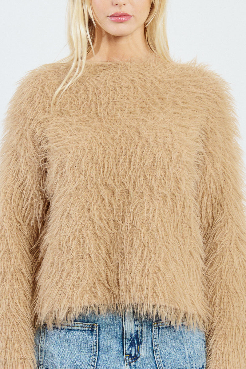 Beige Fuzzy Sweater