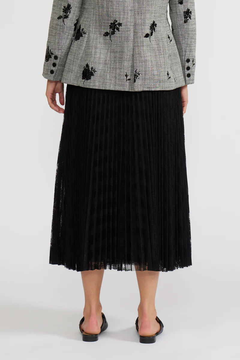 Madison Textured Pleated Skirt