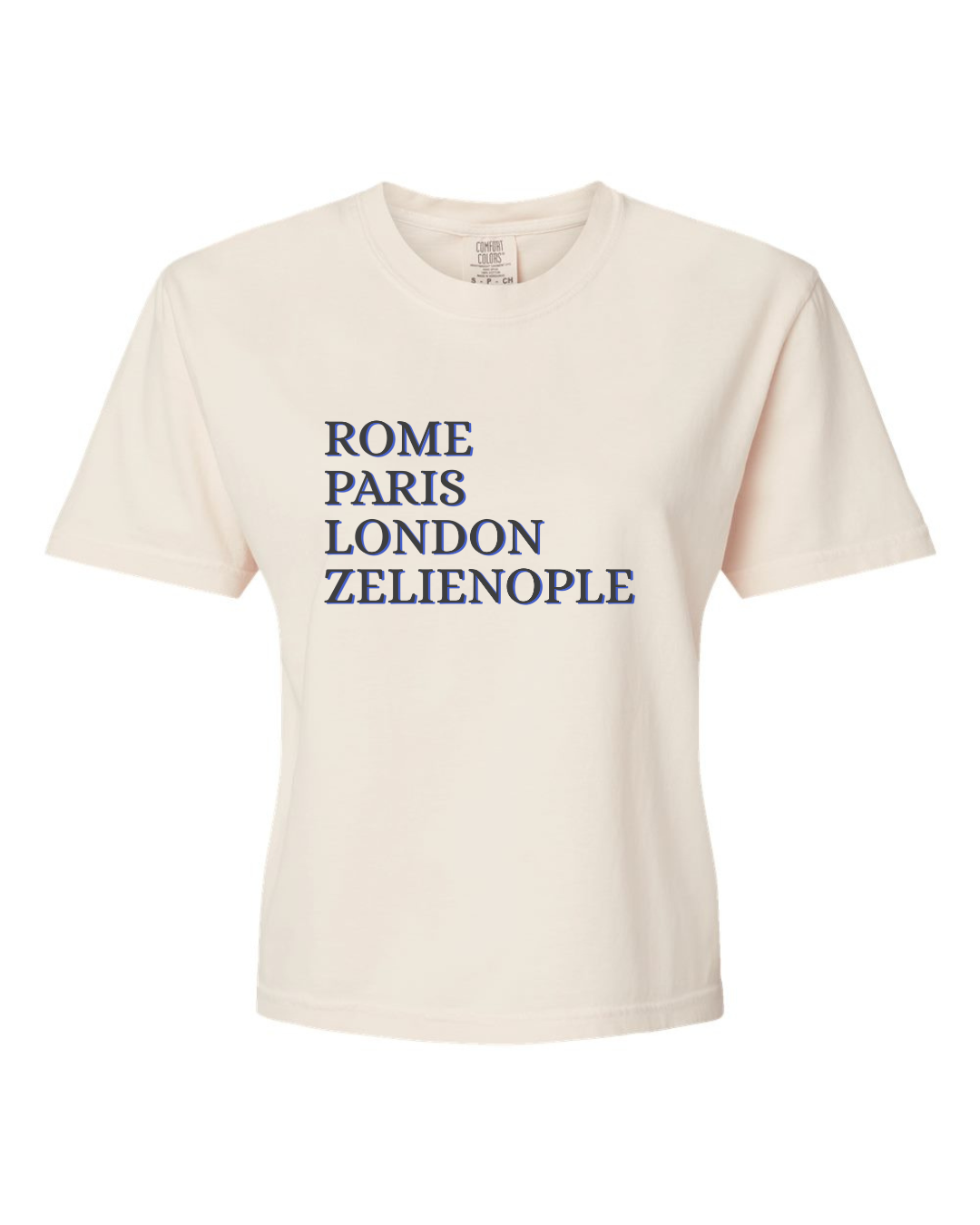 ROME LONDON PARIS ZELIE Cropped Tee