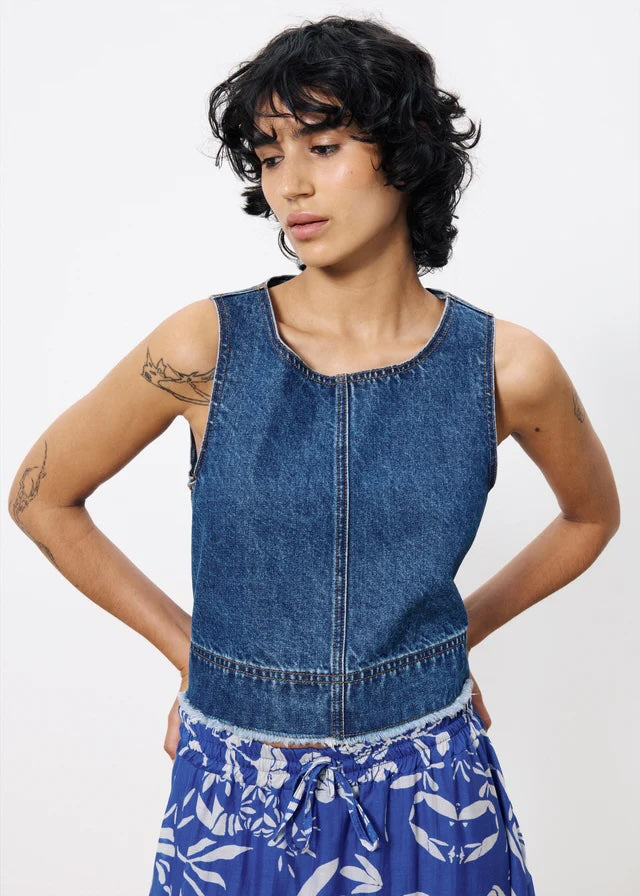 Dafne Denim Top
