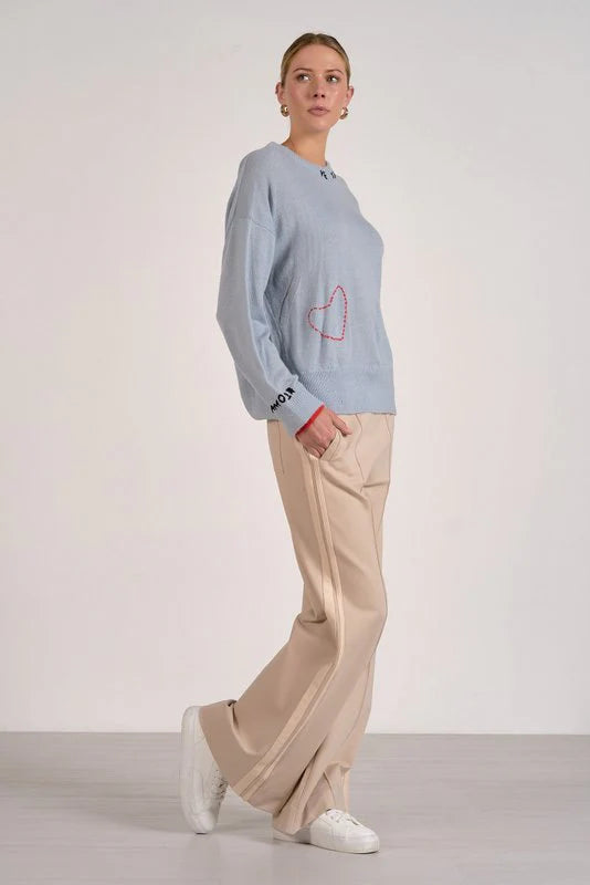 Je t'aime Stitched Heart Sweater