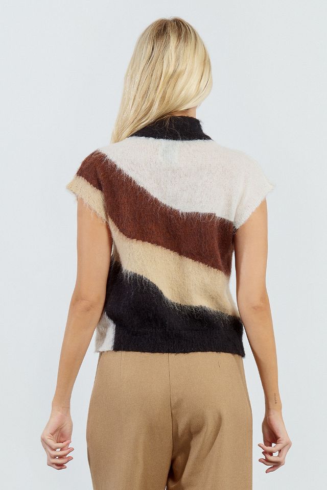 Color Block Sweater Vest