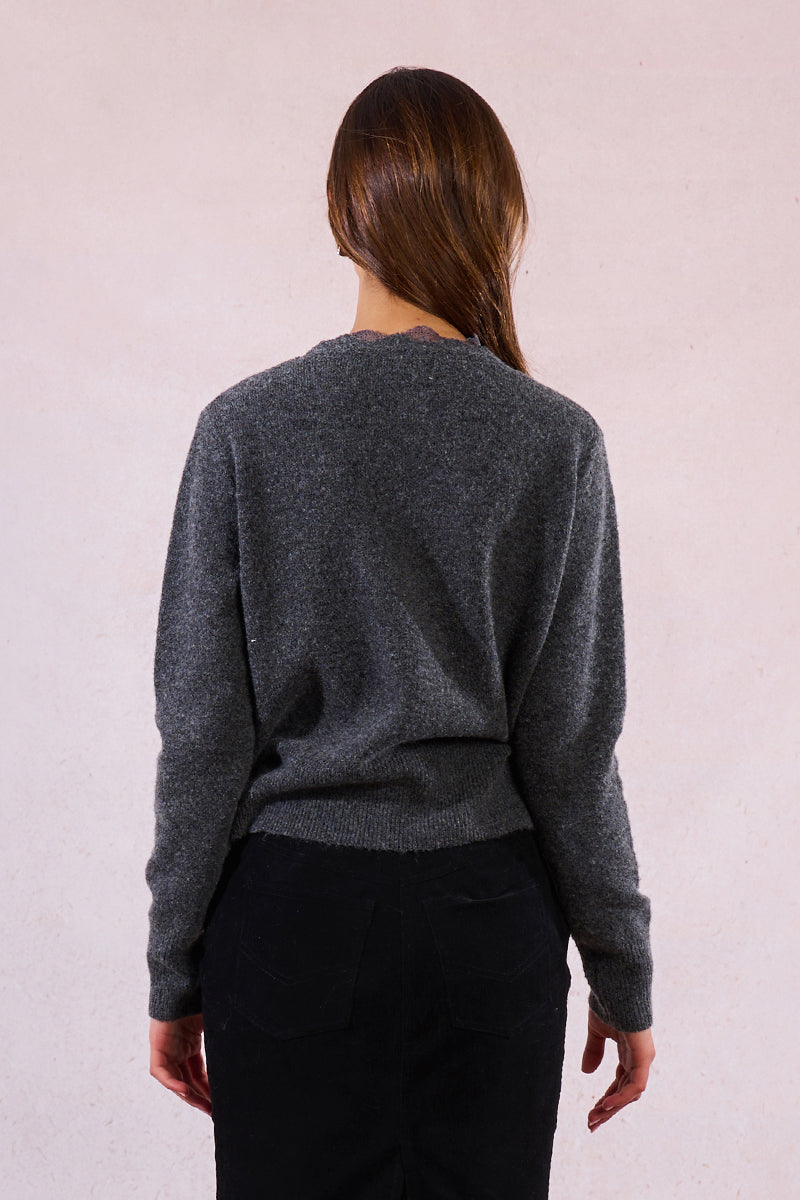 Lace Trim Cardigan