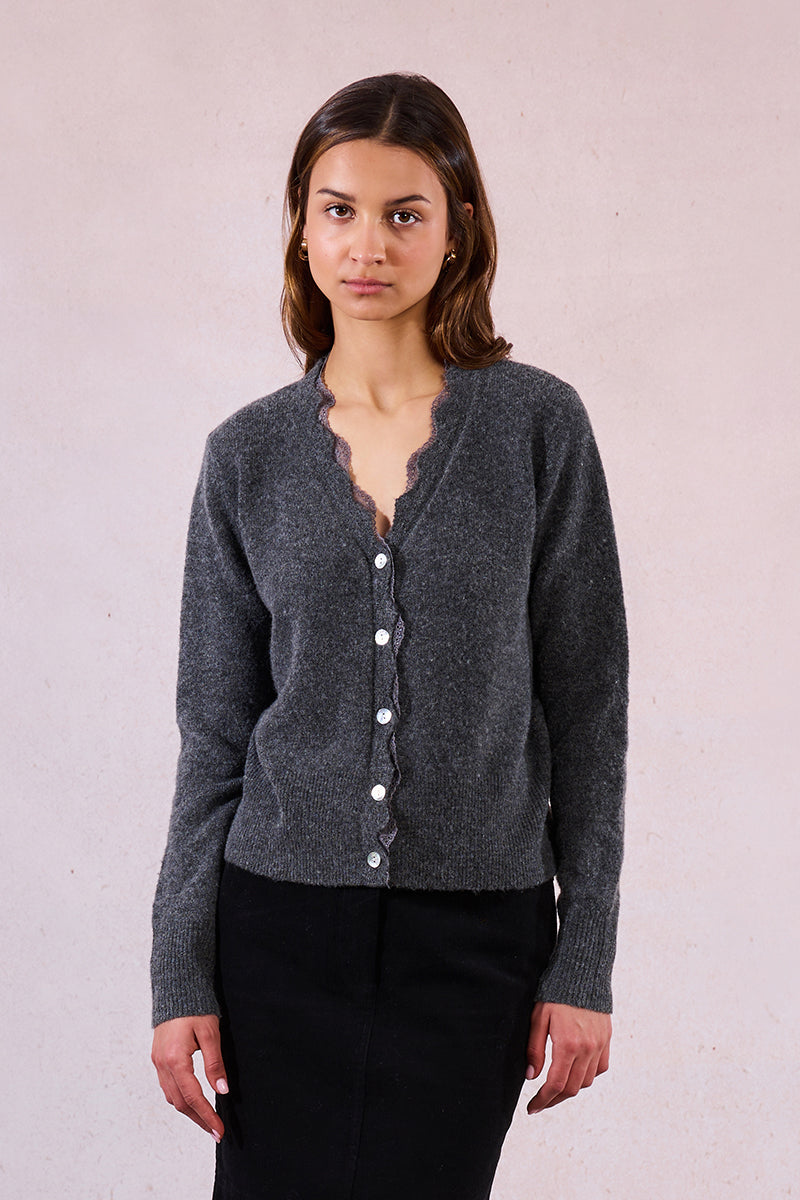 Lace Trim Cardigan