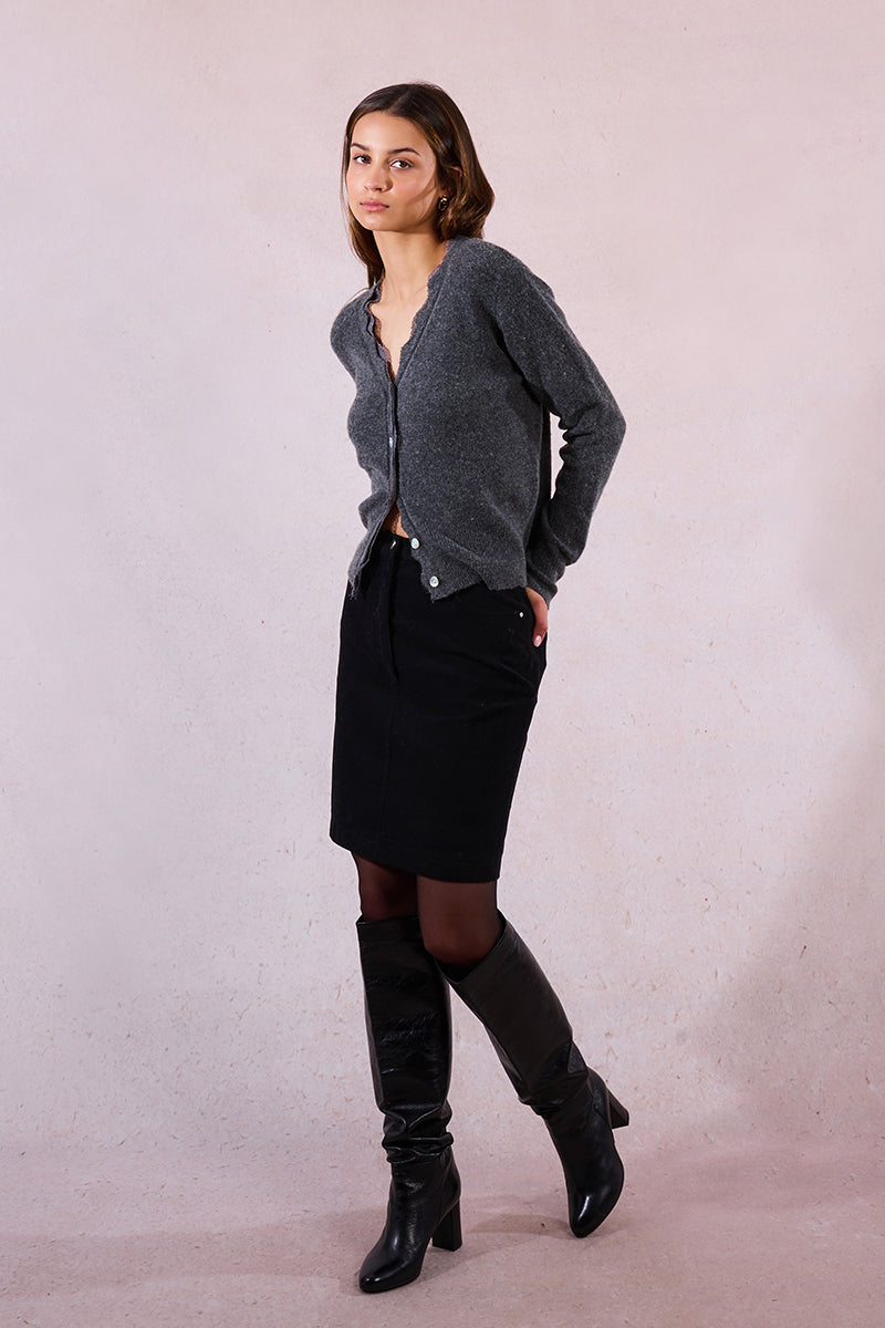Lace Trim Cardigan