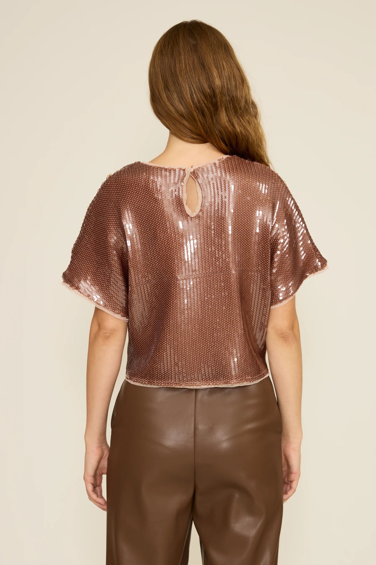 Cherry Sequined Top