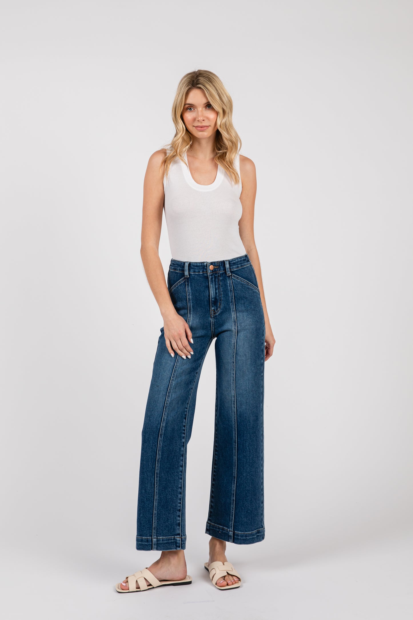 LTJ Paola Wide Leg with Seam Lines