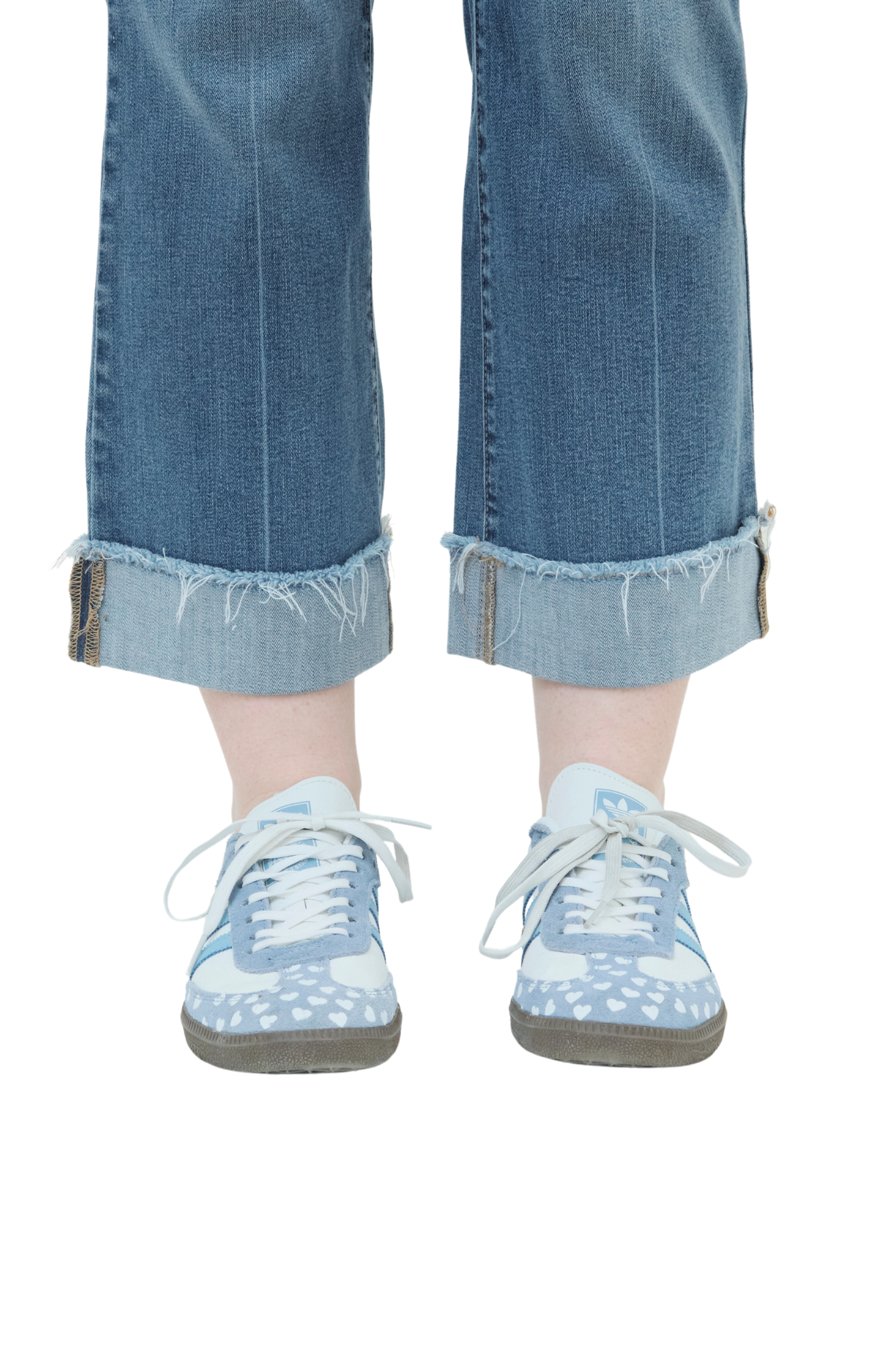 Rolled Cuff Wide Leg Jean